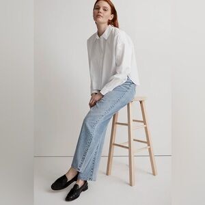Madewell Signature Poplin Hartfield Crop Shirt size XL